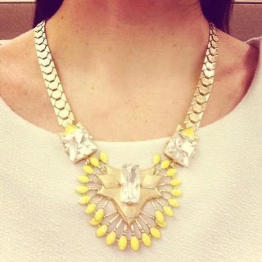 Stella & Dot Yellow Norah Statement Necklace